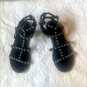 Madden Girl Black Studded Sandals